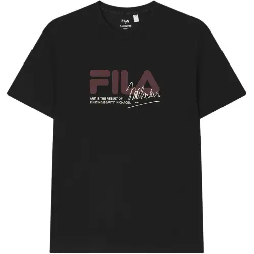 FILA x M.C.ESCHER Heritage SS25 T Shirt Men's Jet Black
