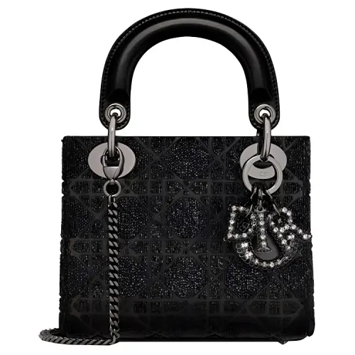 DIOR Sheepskin Shoulder Bag, Crossbody Bag, Handbag Mini Women's Black