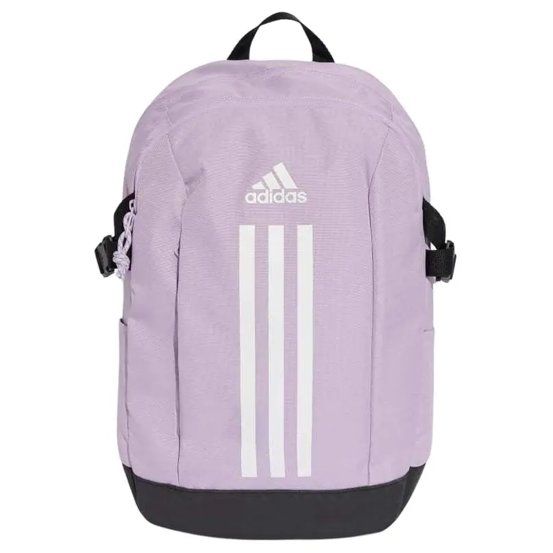 Adidas Power Polyester Backpack Unisex Plum Pink & White