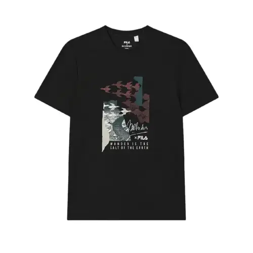 FILA x M.C.ESCHER SS25 T Shirt Men's Jet Black