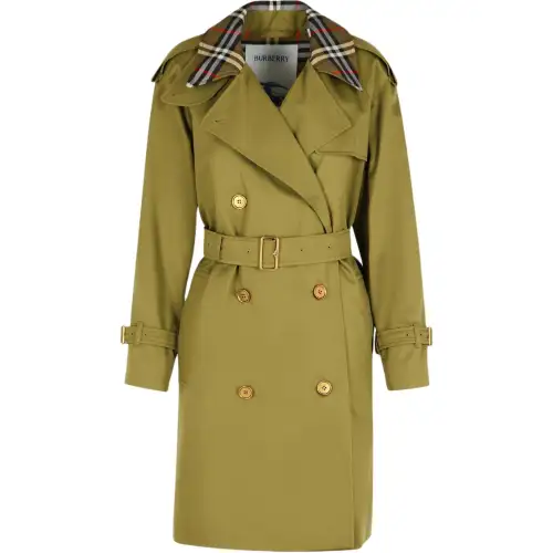 Burberry Double Breasted Belted Trench Coat