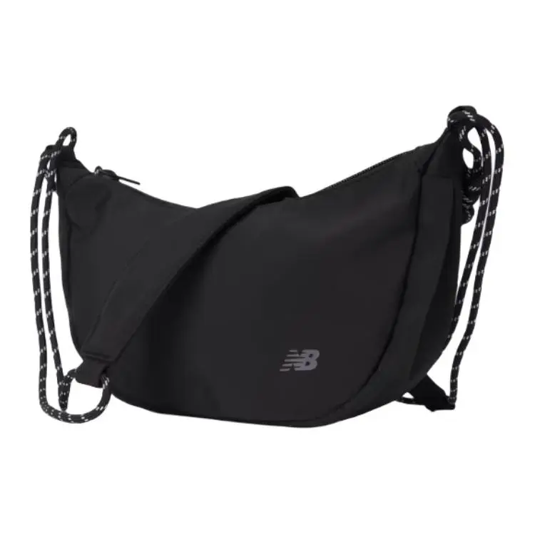 New Balance Fabric Shoulder Bag, Crossbody Bag Unisex Black