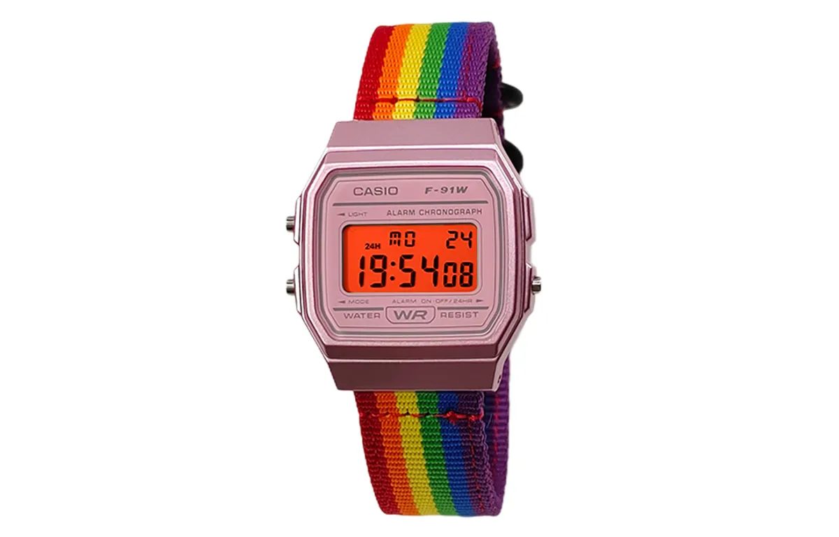 CASIO Custom Collection Quartz Movement Nylon Strap Watch Women's Watch Multicolor Watch Dial