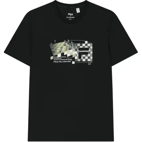 FILA x M.C.ESCHER T Shirt Men's Black