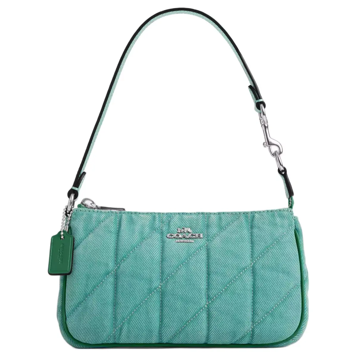 COACH Nolita Denim Handbag Small Women's Ivy Green