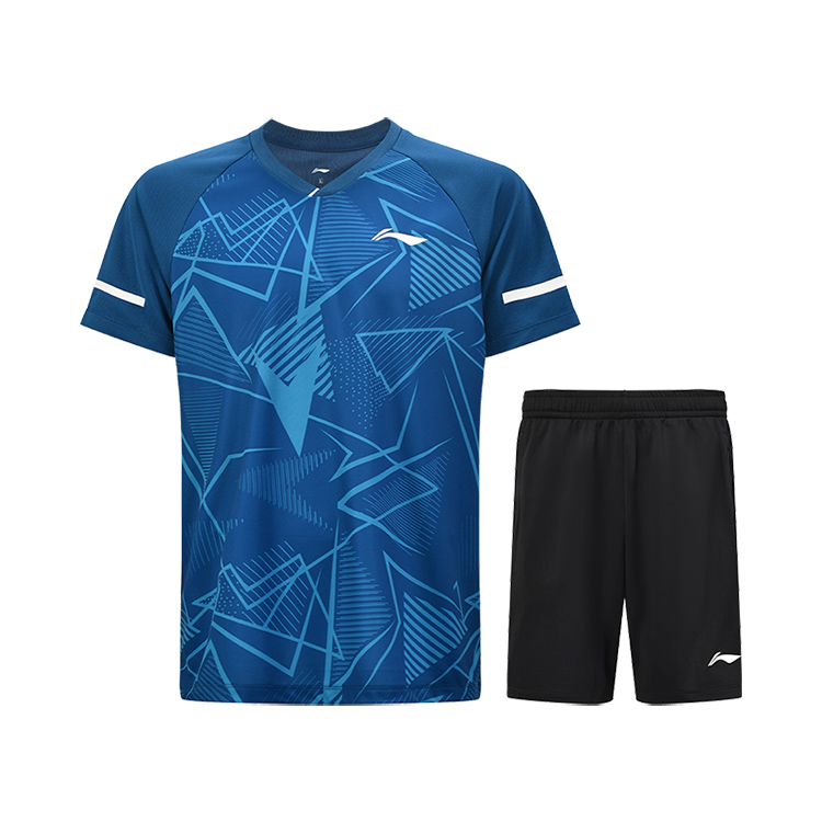 Li Ning Badminton Collection Badminton Jersey Set Unisex New Denim Blue
