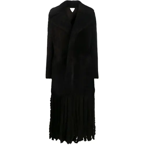 Bottega Veneta Coats Women's Black Lapel Moderate