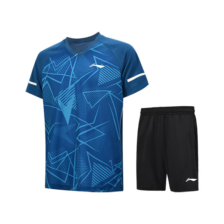Li Ning Badminton Collection Badminton Jersey Set Unisex New Denim Blue
