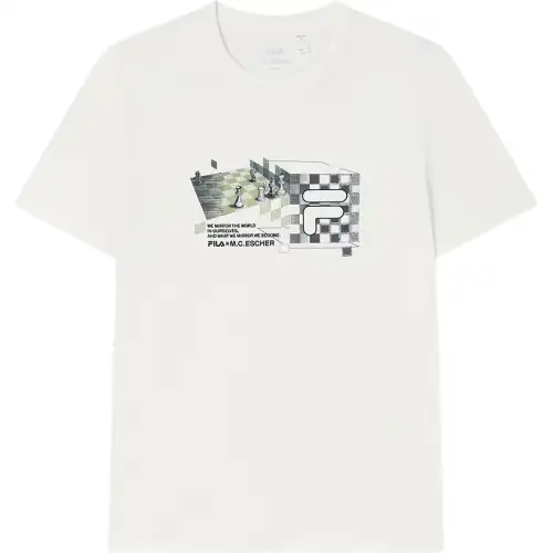 FILA x M.C.ESCHER T Shirt Men's Cloud White