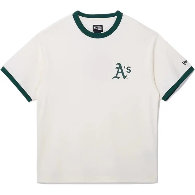 New Era T-Shirts Unisex Ivory White Crew Neck