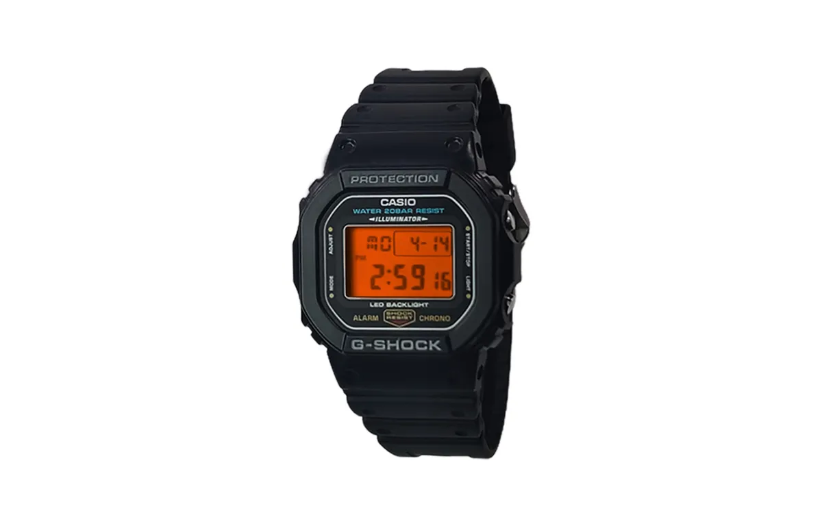 CASIO Custom Collection Quartz Movement Resin Strap Watch Unisex Black Dial