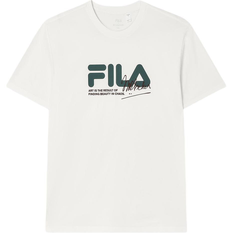FILA x M.C.ESCHER Heritage SS25 T Shirt Men's Cloud White Color