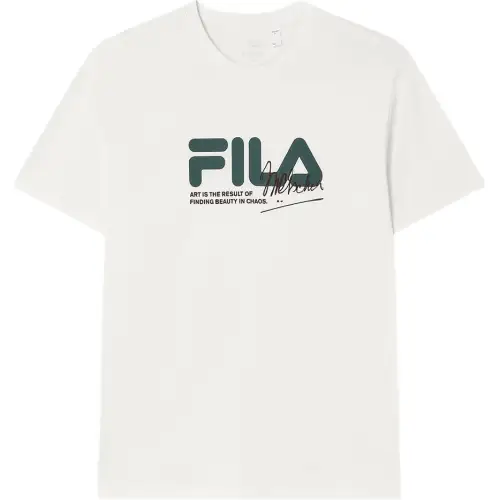 FILA x M.C.ESCHER Heritage SS25 T Shirt Men's Cloud White Color