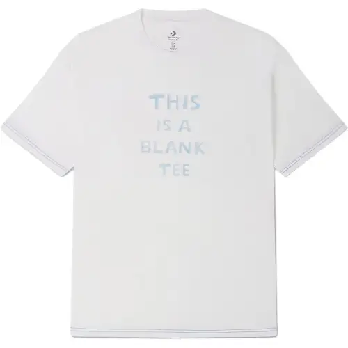 Converse T Shirts Men's White Crew Neck Moderate Straight Fit