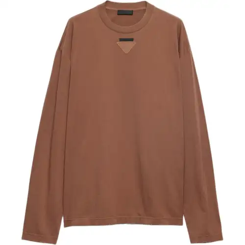 PRADA Long Sleeved Straight Hem T Shirt