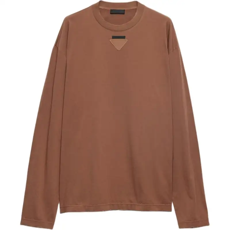 PRADA Long Sleeved Straight Hem T Shirt
