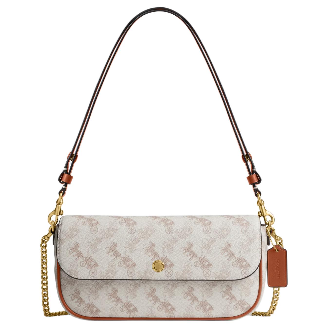 Женская сумка COACH Brooke 24 (бело-серая)