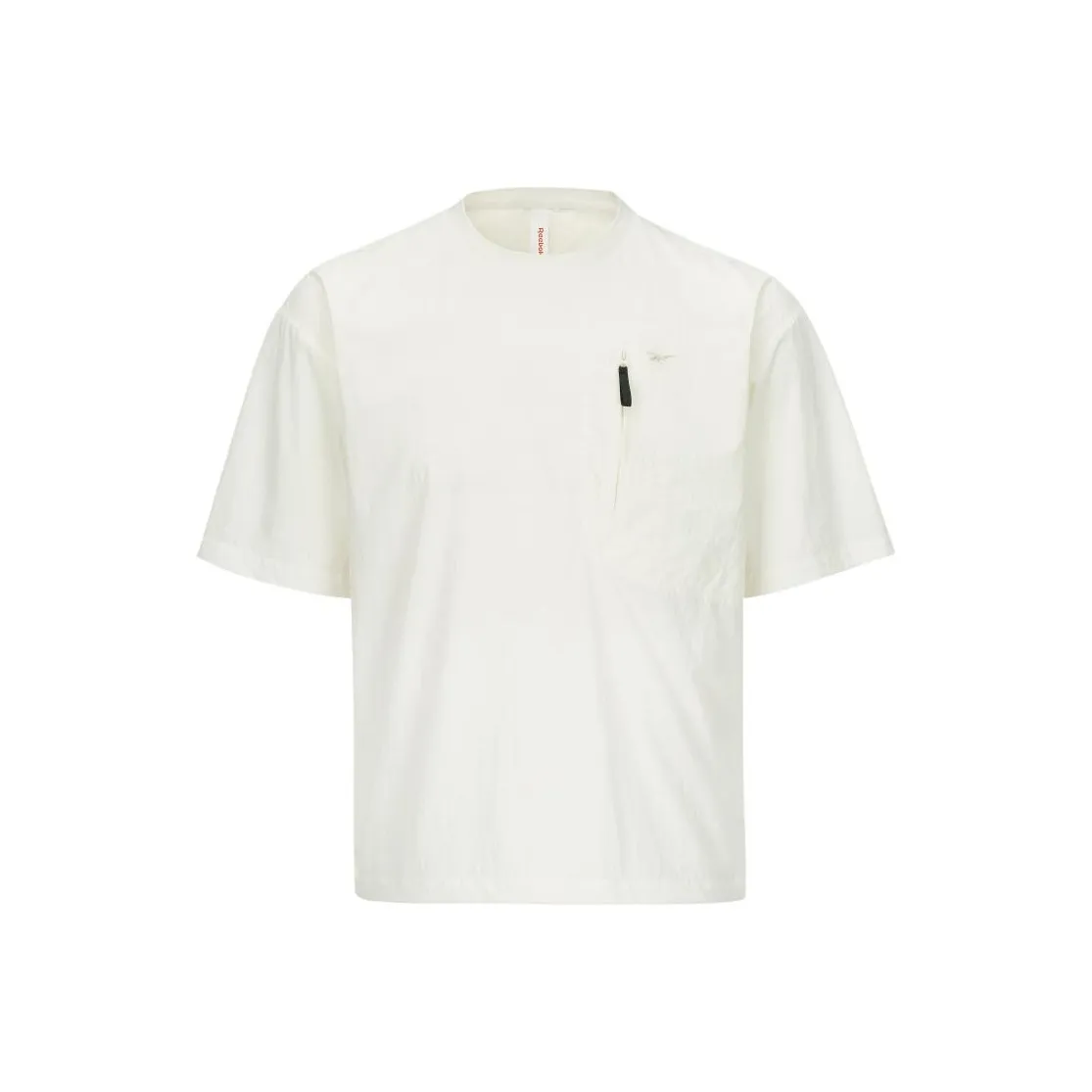 Reebok T-Shirts Men's Ecru Crew Neck Moderate Straight Fit