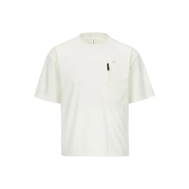 Reebok T Shirts Men's Ecru Crew Neck Moderate Straight Fit