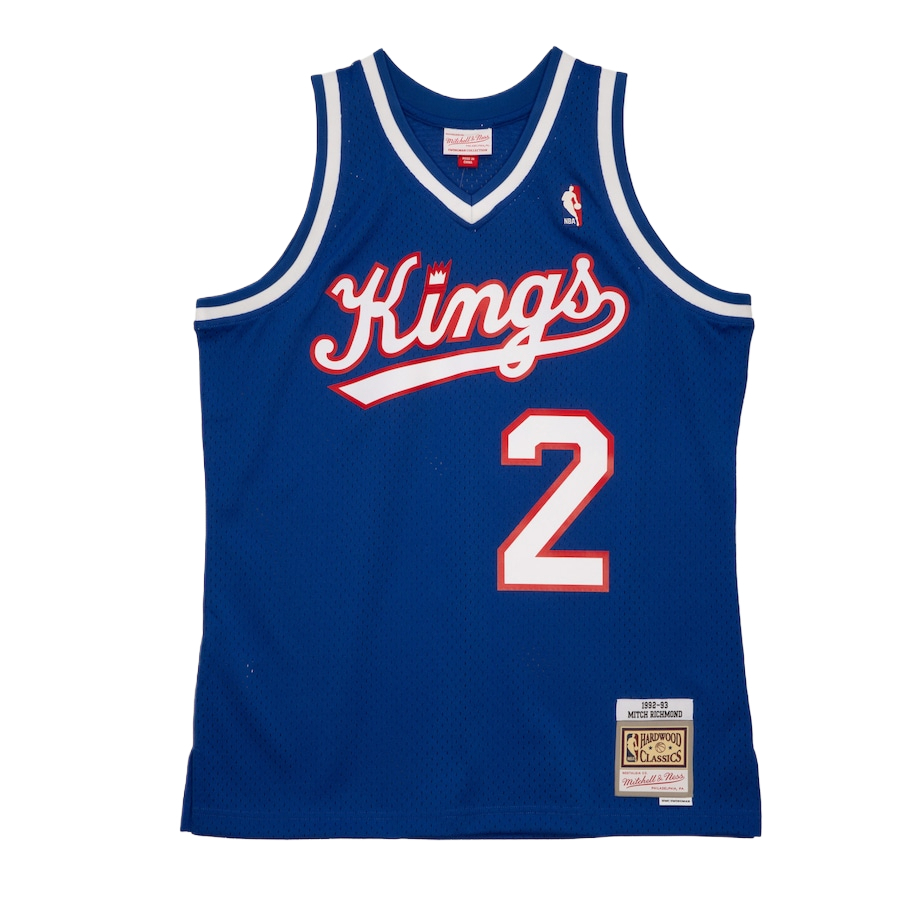 Mitchell & Ness Mickey Richmond Royal Sacramento Kings 1992/93 season classic version comfortable, simple and skin-friendly basketball vest for men