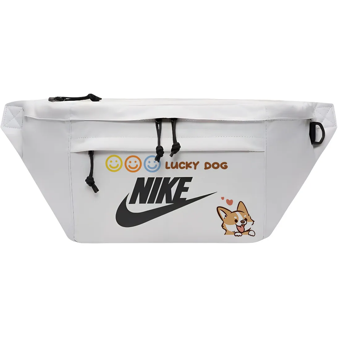 Nike Fabric One Shoulder Crossbody Sling Bag, Fanny Pack Regular Unisex Light Bone
