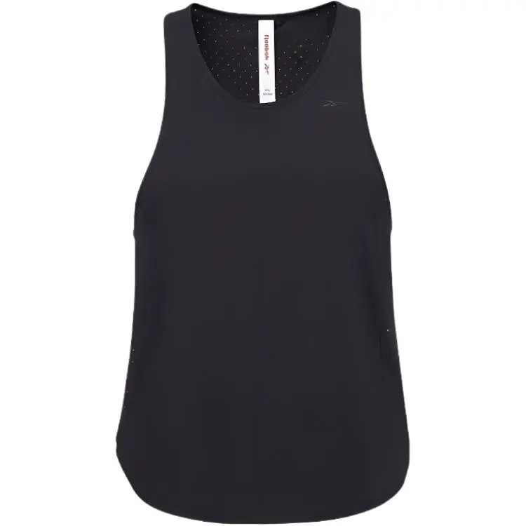 Reebok Tank Tops Women's Black Crew Neck Moderate Straight Fit