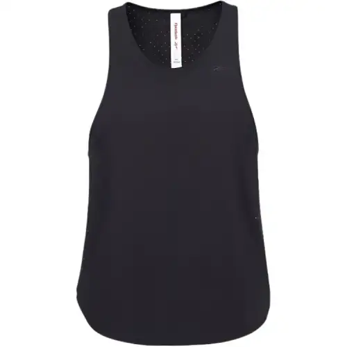 Reebok Tank Tops Women's Black Crew Neck Moderate Straight Fit
