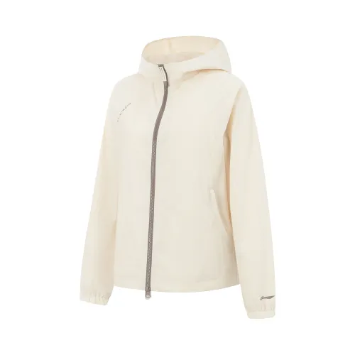 Li Ning Fitness Series Trench Coat Women's Eggnog Gray