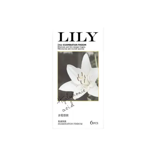 Pleasure More LILY Series Pleasure More LILY Series - Perfume Lily Fragrance Examination Finger Cots Hyaluronic Acid 6 Pack