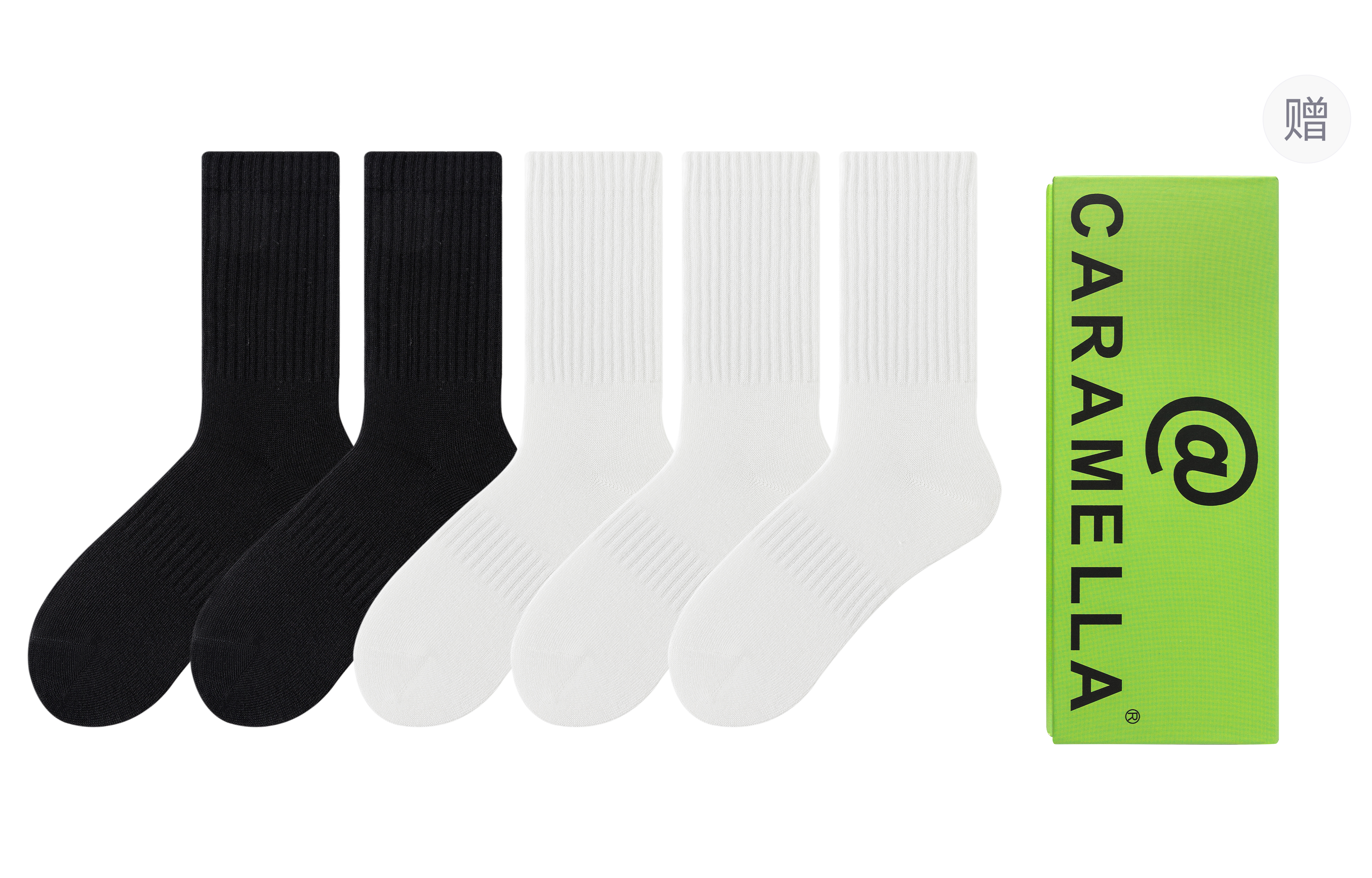 Caramella Knee High Socks Unisex 5 Pack Box Included