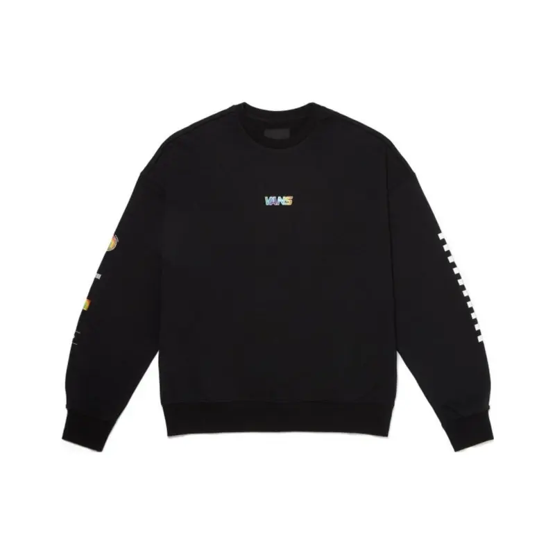 Vans Sweatshirts Men's Black Crew Neck Moderate Regular