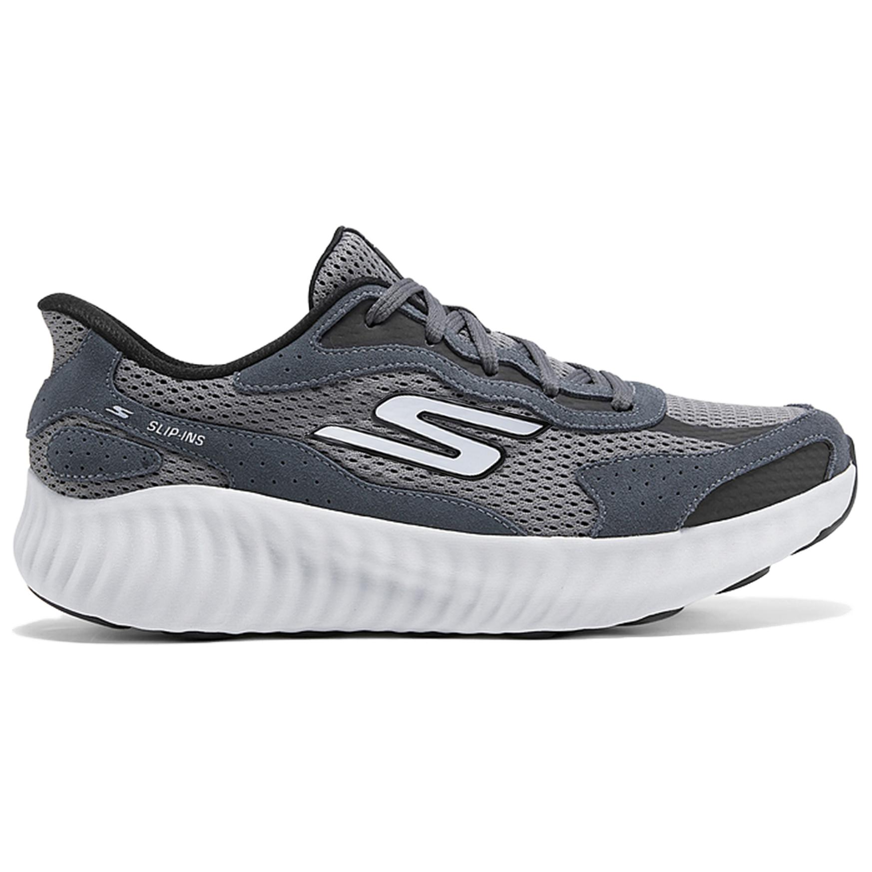 Skechers MEN’S GO Cushioning Breathable Low top Running Shoes Men’s Blue Gray