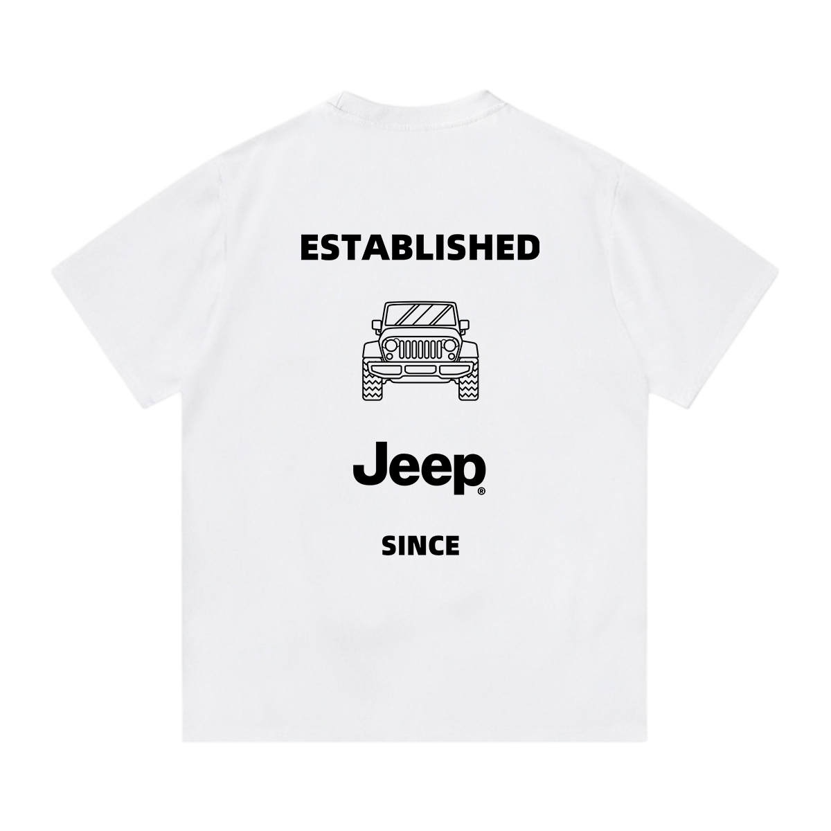 Футболка Jeep с принтом на спине (черная)