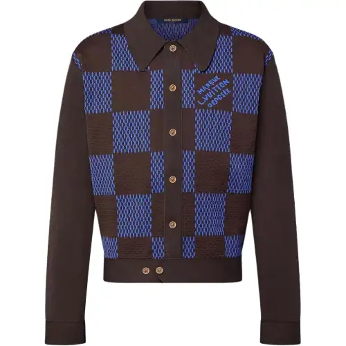 LOUIS VUITTON Damier Jacquard Workwear Cardigan