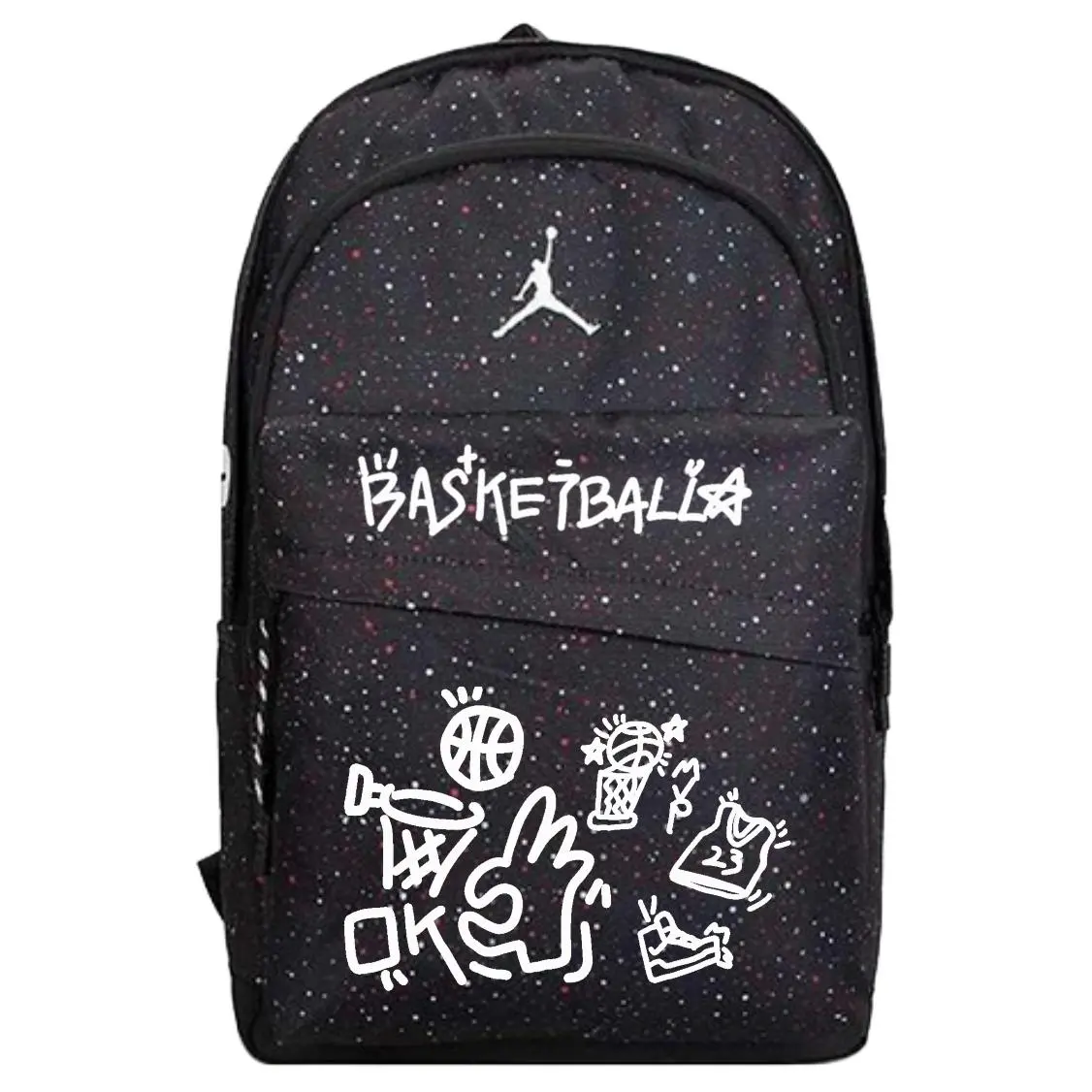 Jordan Polyester Backpack Backpacks Large Unisex Black