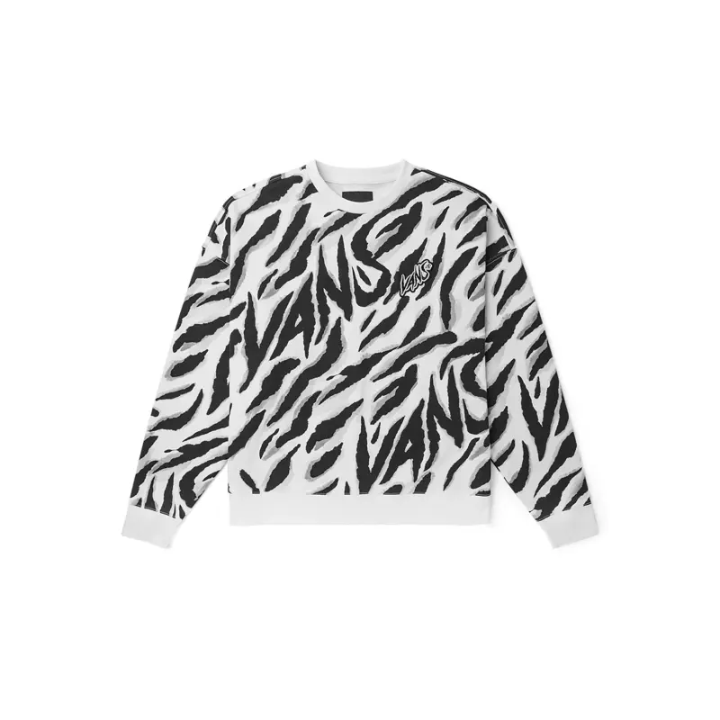 Vans Sweatshirts Unisex White Crew Neck Moderate Regular