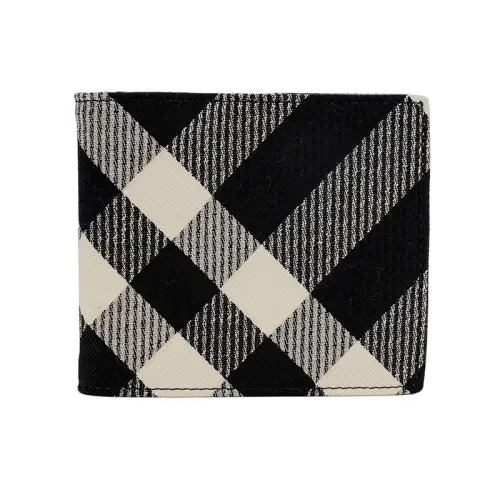 Burberry Polyester With Cotton Wallet Men's Black & Calico