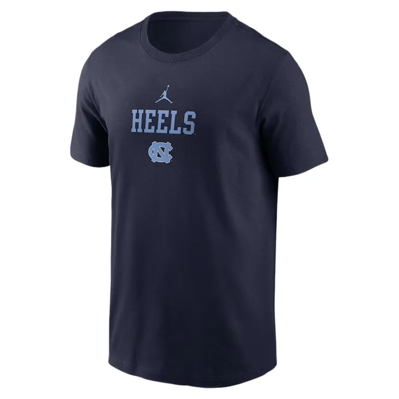 Jordan North Carolina 2-Hit Stacked Men's Jordan Brand College T-Shirt