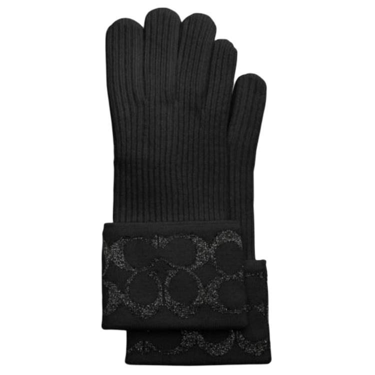 Перчатки COACH Merino Wool (черные)
