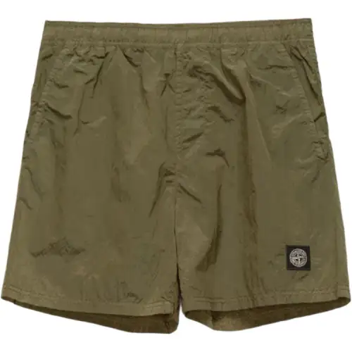 STONE ISLAND Casual Shorts Men's Olive Green