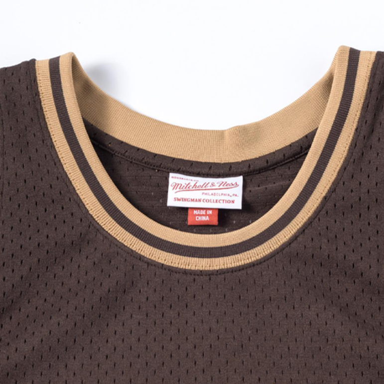 Mitchell Ness Basketball Jerseys Unisex Brown Moderate Straight Fit