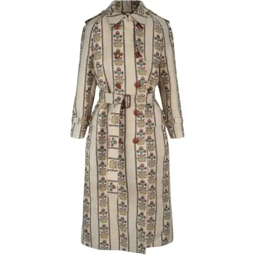 GUCCI 100 Flower And Crown Coat Multi