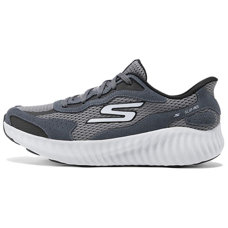 Skechers MEN’S GO Cushioning Breathable Low top Running Shoes Men’s Blue Gray