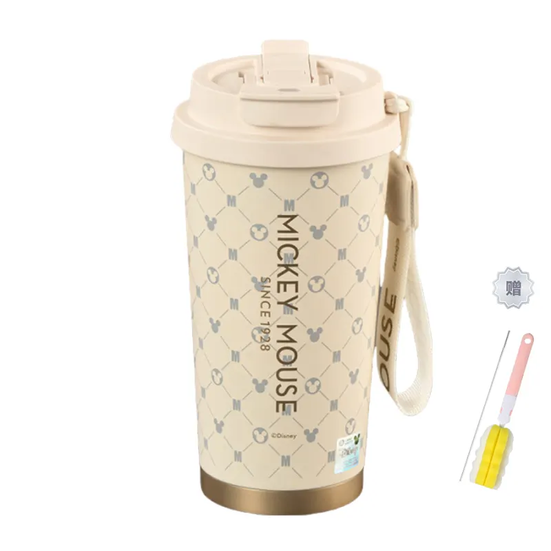 Disney Disney, children's capacious glass, high quality coffee handheld tea cup stainless steel, 500 ml