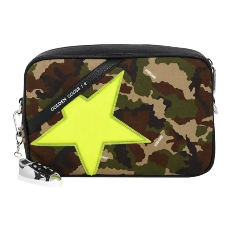 Golden Goose Camouflage Calfskin Shoulder Bag Women's Brown