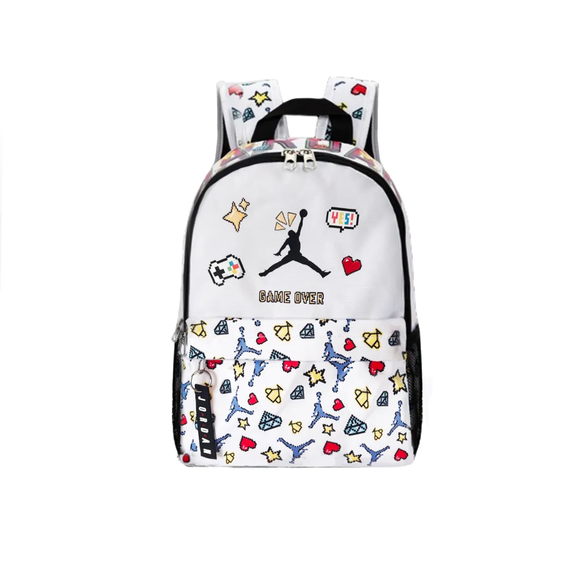 Jordan Polyester Casual Backpack Unisex White