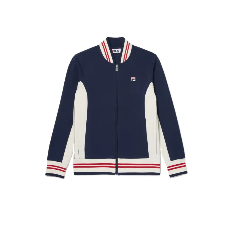 FILA Settanta Jackets Men's Marine Blue Stand Collar Moderate Other