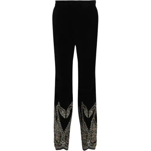 GUCCI Embroidered Velvet Pants