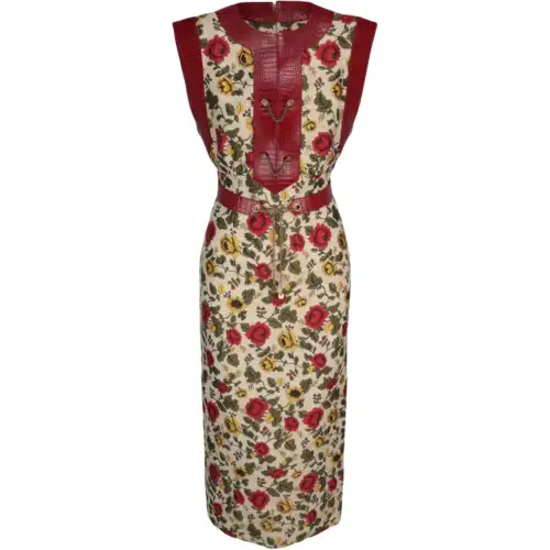 GUCCI Centennial Floral Pattern Dress Multi