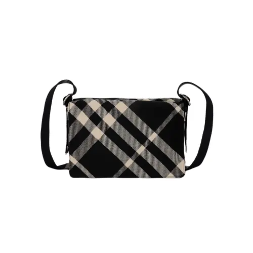 Burberry Trench Polyester Crossbody Bags Men's Black & Calico